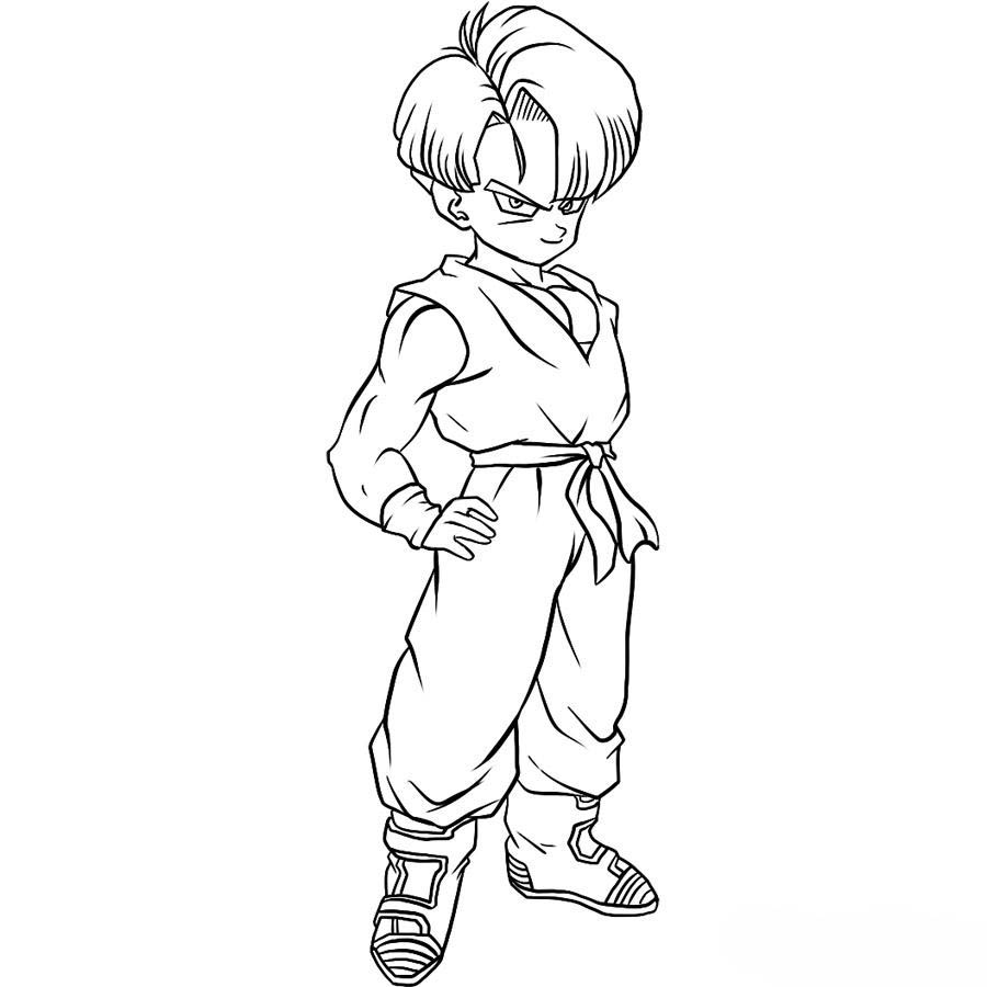 Desenho de Trunks  bravo para colorir Tudodesenhos