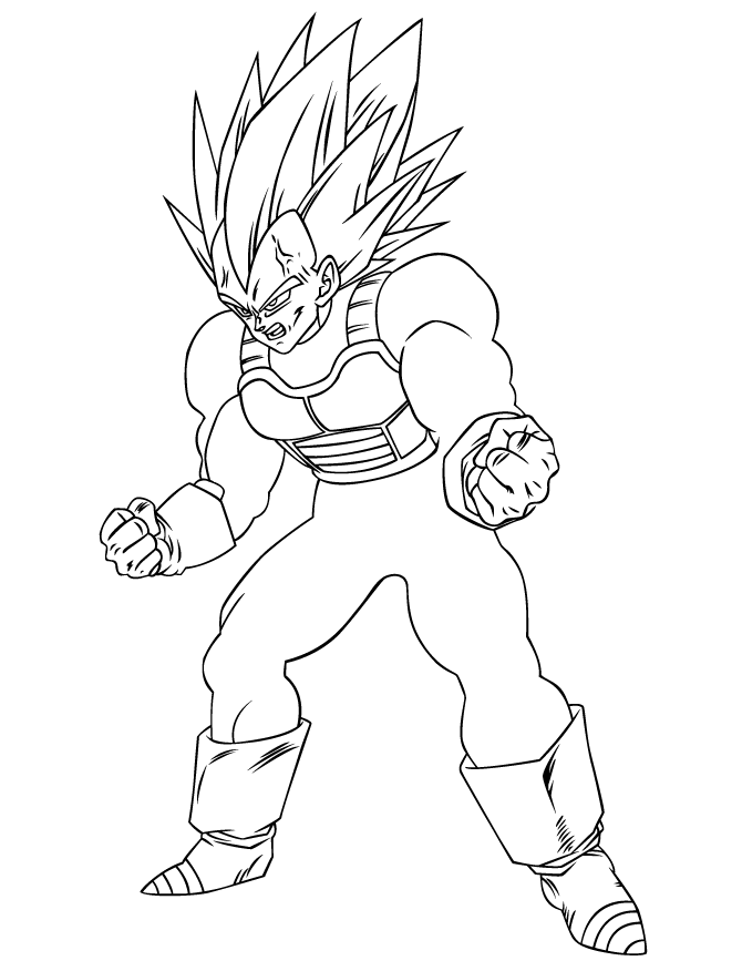 Desenho de Vegeta de Dragon Ball para colorir - Tudodesenhos