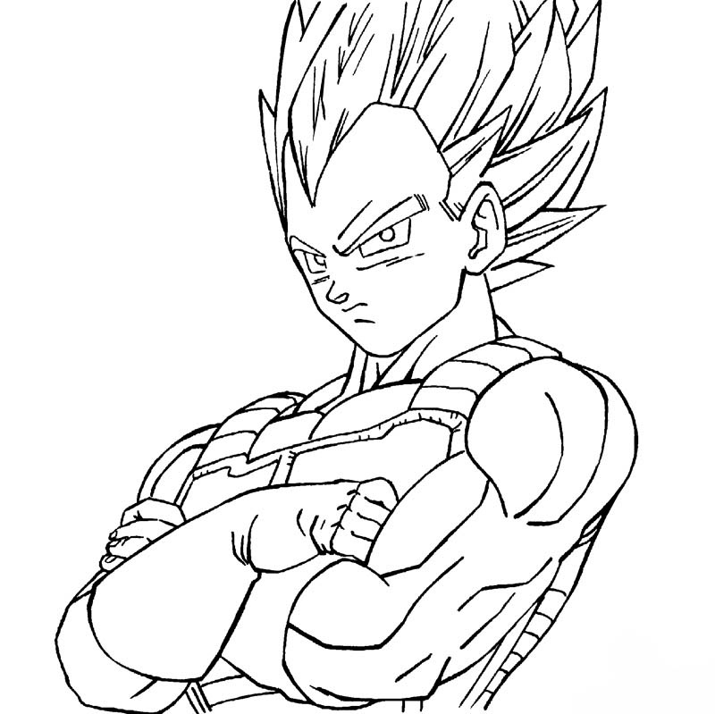 Vegeta Dragon Ball Z Colorir