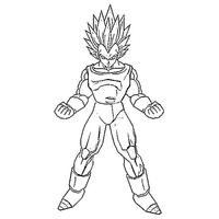 Desenho de Vegeta Super Saiyan para colorir