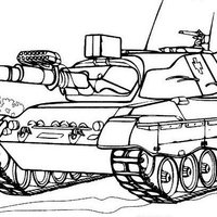 Desenho de Tanque de guerra para colorir