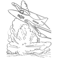 Desenho de Avião de guerra para colorir