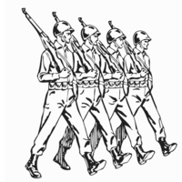 Desenho de Soldados da Segunda Guerra Mundial para colorir