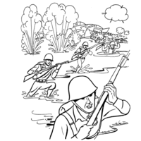 Desenho de Veteranos de guerra para colorir