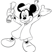 Desenho de Formatura do Mickey Mouse para colorir
