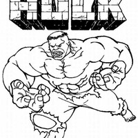 Desenho de Hulk comic Marvel para colorir