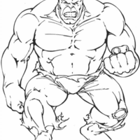 Desenho de Hulk furioso para colorir