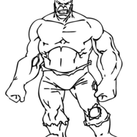 Desenho de Hulk super-herói para colorir