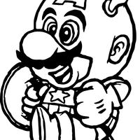 Desenho de Super Mario Capitão América para colorir