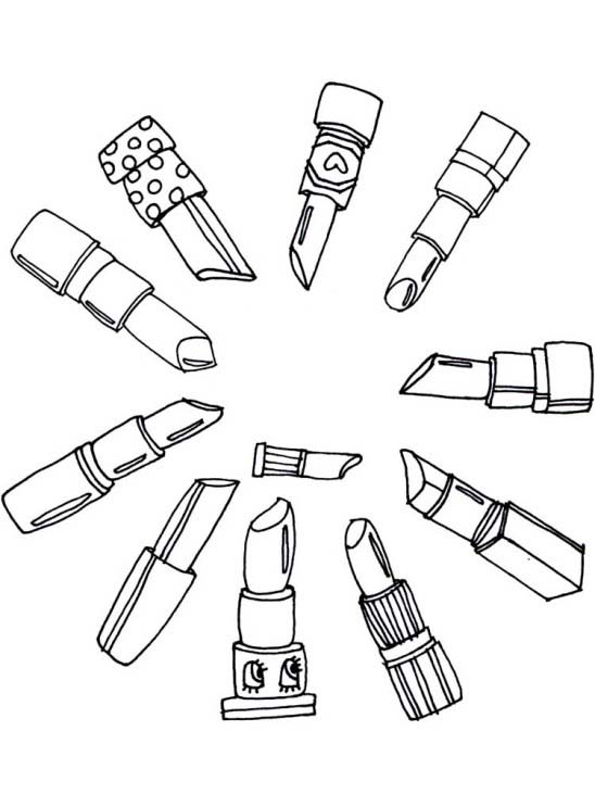 Desenho de Boca com batom para colorir - Tudodesenhos