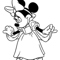 Desenho de Minnie princesa para colorir