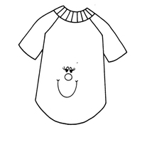 Desenho de Camisa com estampa de carinha para colorir