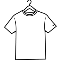 Desenho de Camisa no cabide para colorir