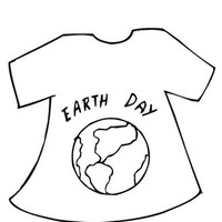 Desenho de Camiseta do Dia da Terra para colorir