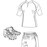 Desenho de Uniforme de rugby para colorir