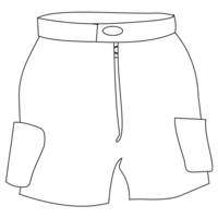 Desenho de Short de menino para colorir