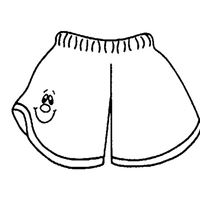 Desenho de Short de esporte para colorir