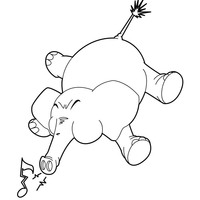 Desenho de Elefante trompeta para colorir