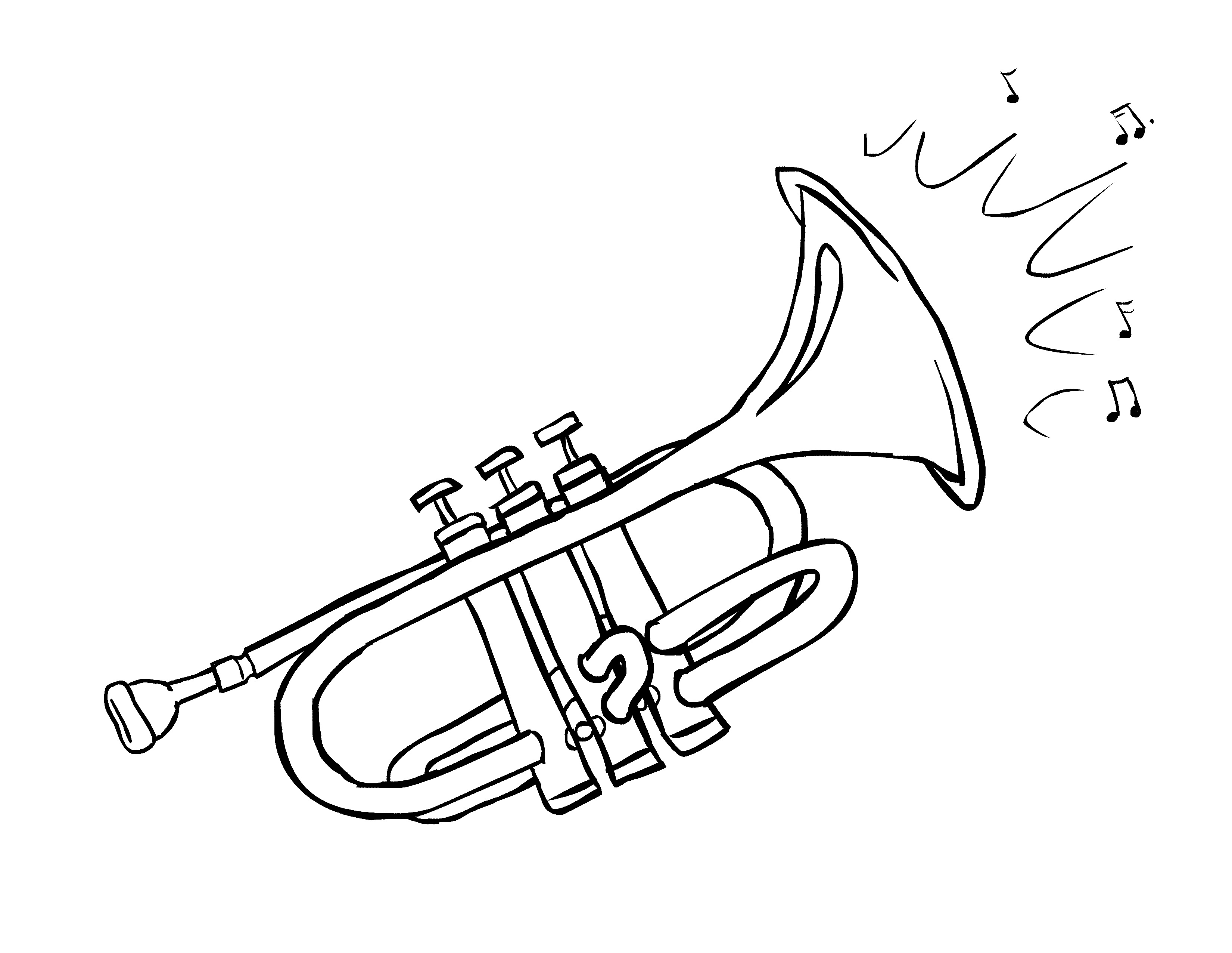 Desenho De Trompeta Para Colorir Tudodesenhos | Porn Sex Picture