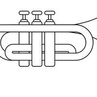 Desenho de Trompeta para colorir