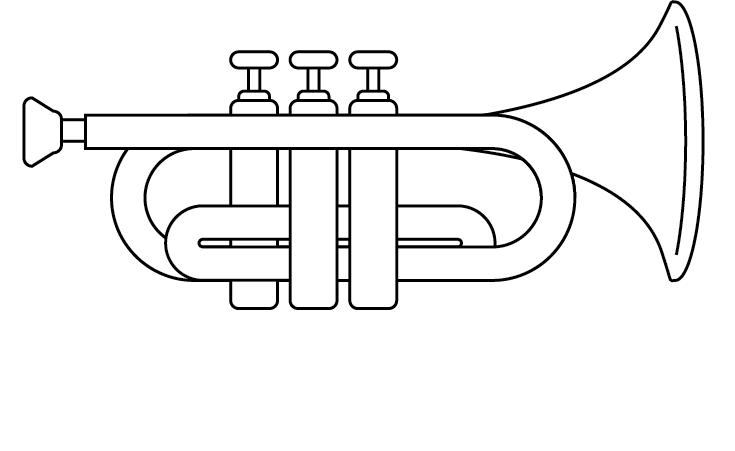 Trumpet Coloring Sheet