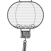Desenho de Lâmpada japonesa para colorir