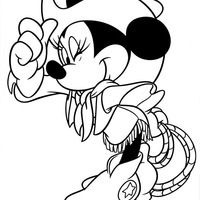 Desenho de Minnie Xerife para colorir
