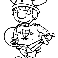 Desenho de Viking criança para colorir