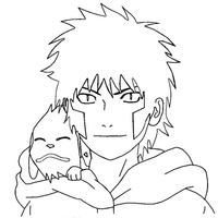 Desenho de Kiba sério para colorir