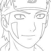 Desenho de Rosto de Kiba para colorir