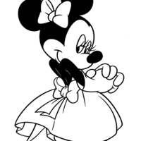 Desenho de Roupa da Minnie para colorir