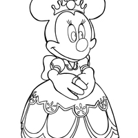 Desenho de Rainha Minnie para colorir