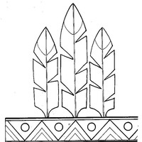 Desenho de Monde de cocar indígena para colorir