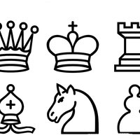 Desenho de Peças do xadrez para colorir