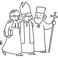 Desenho de Culto ecumênico para colorir