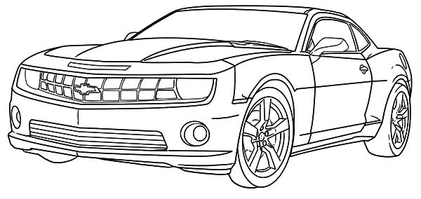 Desenho de Camaro Chevrolet para colorir