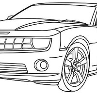 Desenho de Camaro Chevrolet para colorir