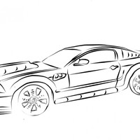 Desenho de Carro Camaro para colorir