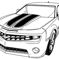 Desenho de Veículo Camaro para colorir