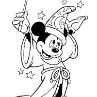 Desenho de Magia do Mickey para colorir
