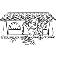 Desenho de Casa da Dora Aventureira para colorir