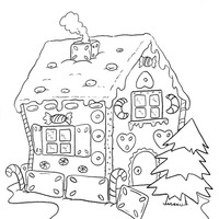 Desenho de Casa de doces para colorir