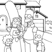 Desenho de Casa dos Simpsons para colorir