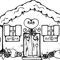 Desenho de Casa encantada para colorir