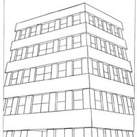 Desenho de Edifício comercial para colorir