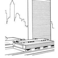 Desenho de Edifício moderno para colorir