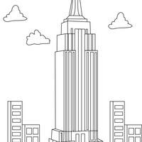 Desenho de Empire State para colorir