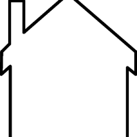 Desenho de Molde de casa para colorir