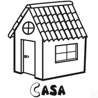 Desenho de Nome casa para colorir