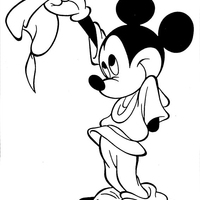 Desenho de Mickey campesino para colorir